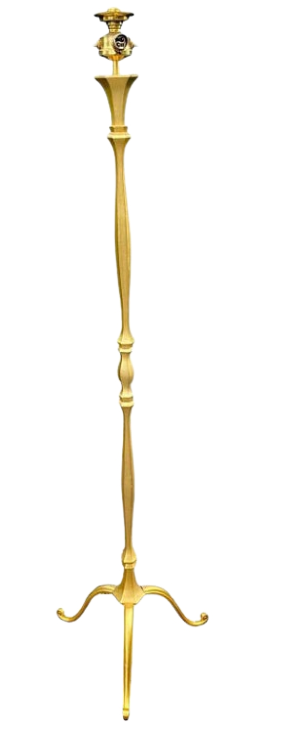 MOD 1592 Tres Chic Lampadaire 1940 En Métal Doré