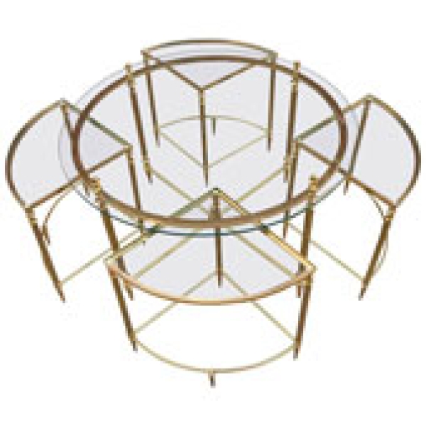 MOD 1094 Maison Bagues, guéridon et ses 4 gigognes